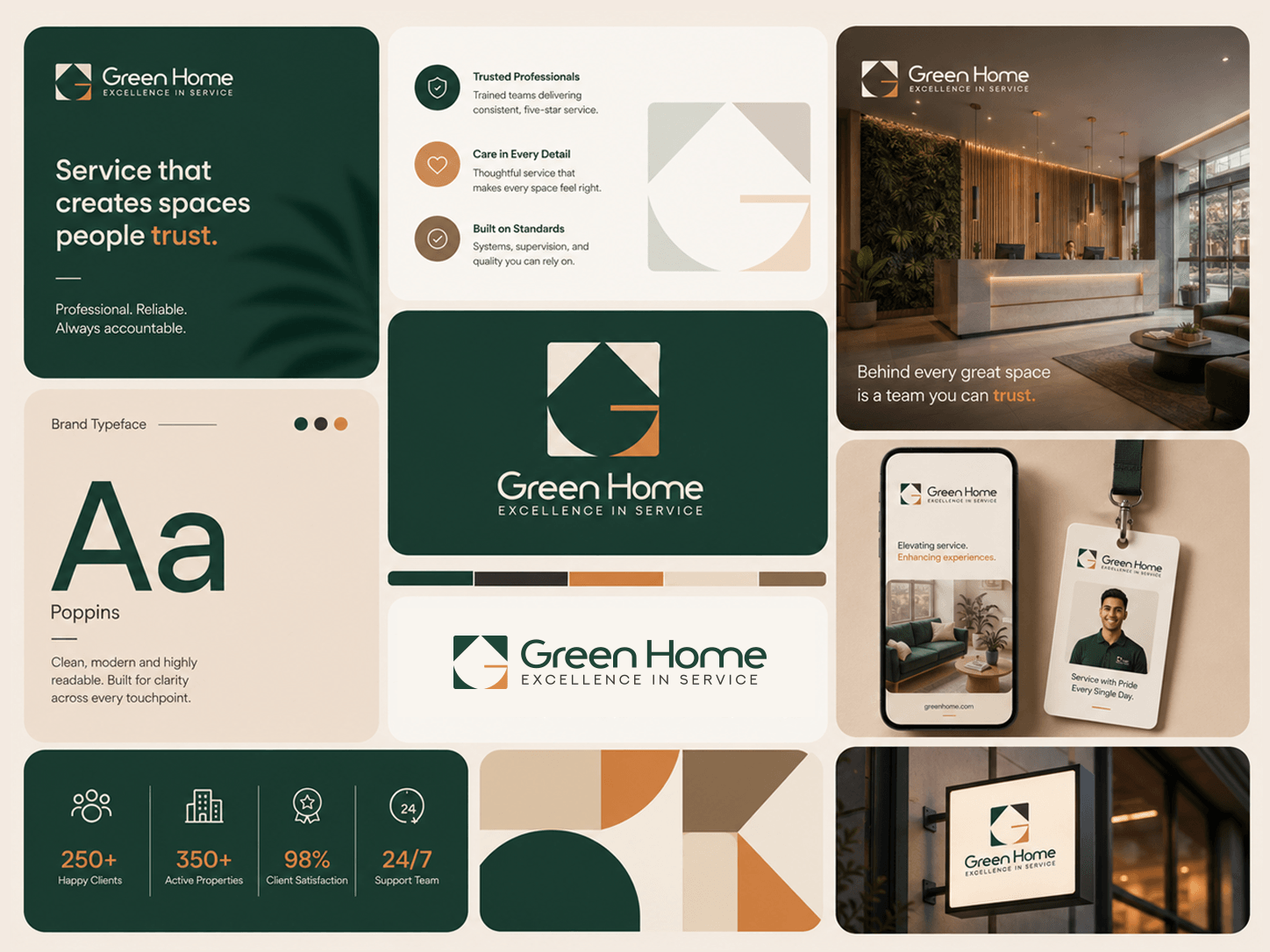 Green Home, hospitality service brand identity — case story image 2 of 2